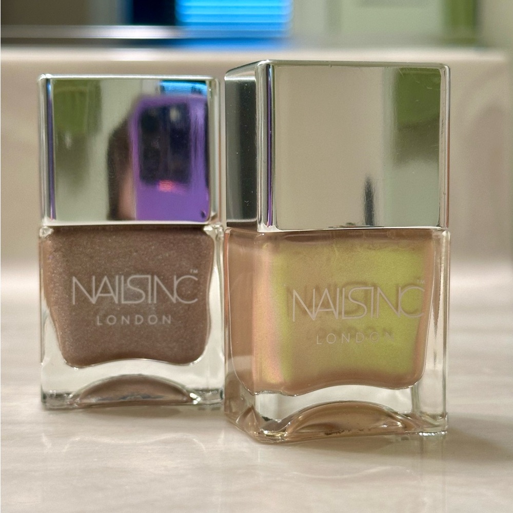 Nails Inc Champagne Shine Nail Polish Duo